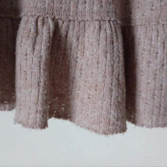 Maeve Anthropologie Heather Pink Cowl Neck Sweater Size Medium - Picture 8 of 8